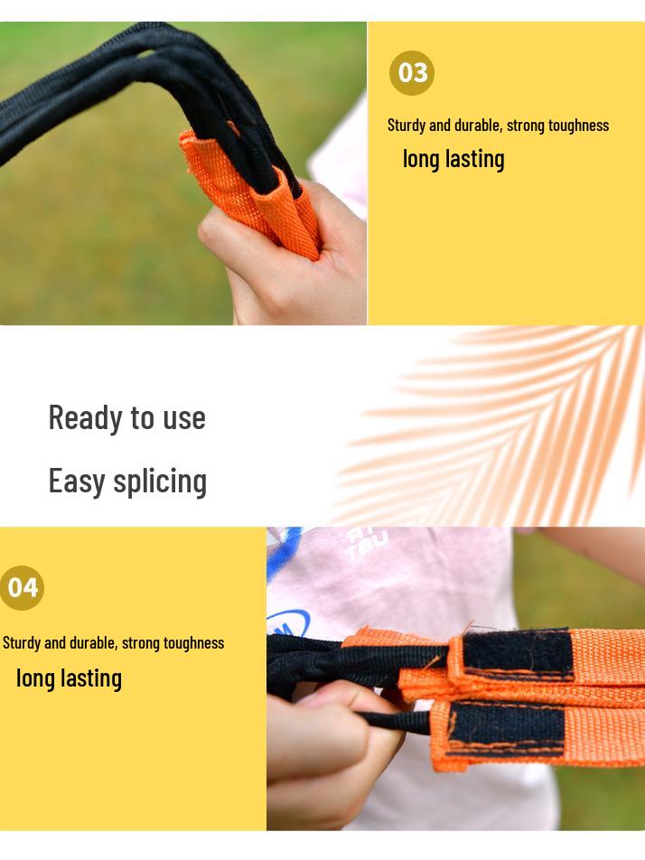 Multifunctional Kids' Exercise Ladder: Folding Hopscotch, Rope, Butterfly, and Hurdle Ladder