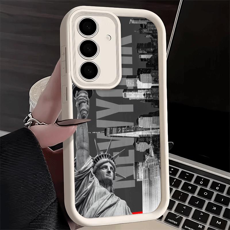 

Phone Case for Samsung Galaxy S26 S25 Ultra S24 FE NYC New York City Shell S23 Plus S22 + S21 S20 5G Soft Silicone Funda Samsung S24 Ultra