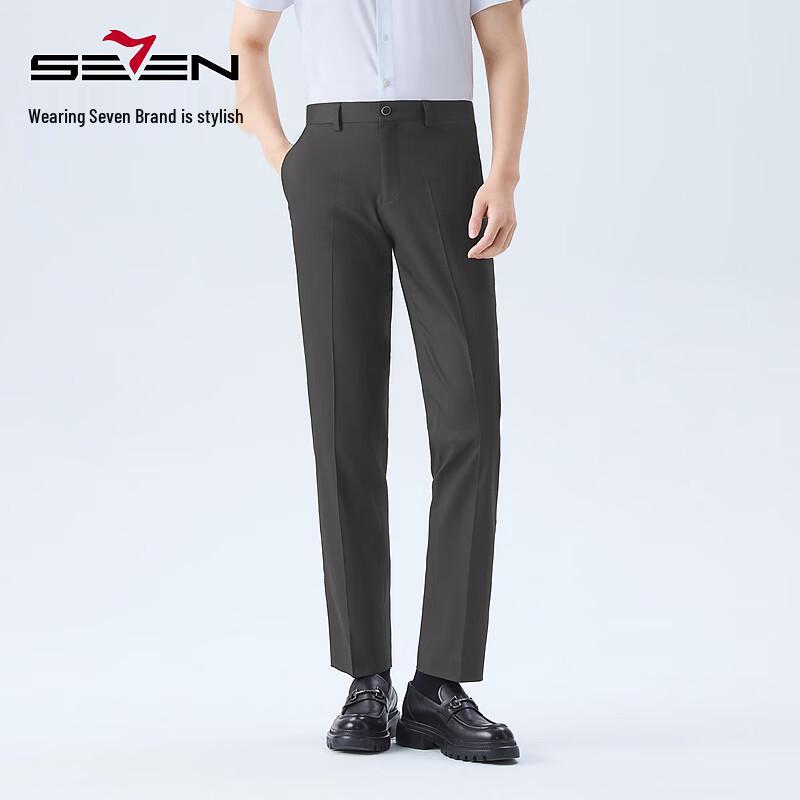 SEVEN Men s Slim-Fit Lyocell Blend Business Trousers 31