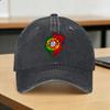 Portugal Heart Vein Love Portuguese Flag Washed Baseball Cap Y2k Retro Sun Trucker Hat Summer Unisex-Teens Outdoor Snapback Cap