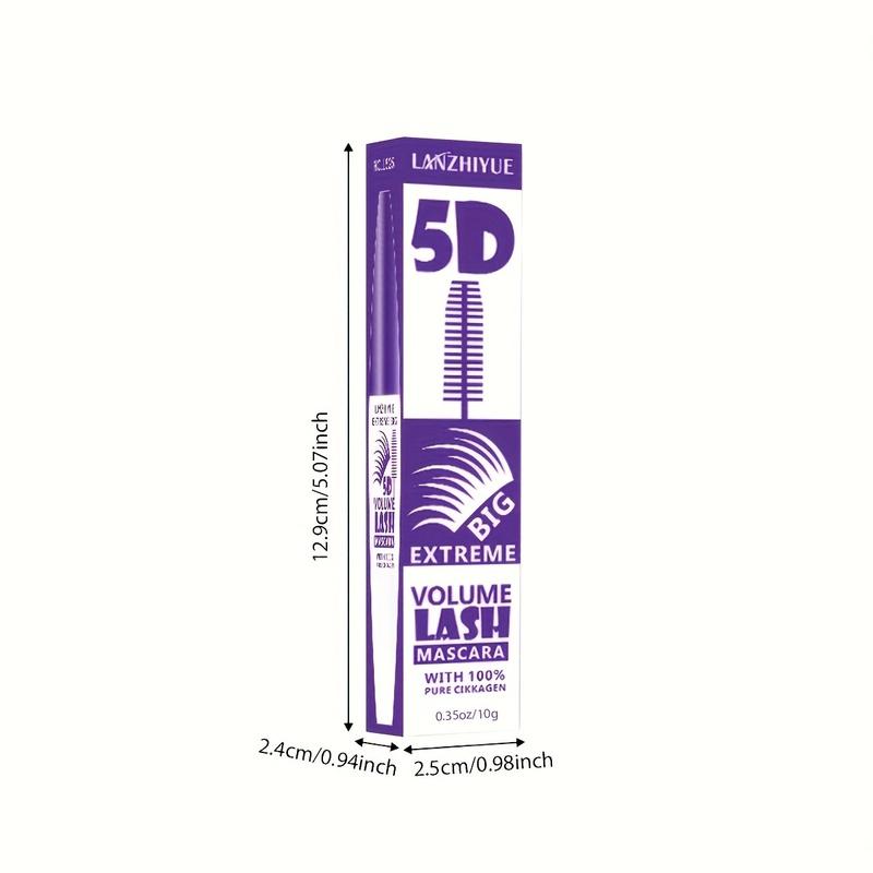 Waterproof Mascara Black Lengthening Volumizing Mascara Natural Long Lasting Smudge-Proof Mascara with Lash Primer