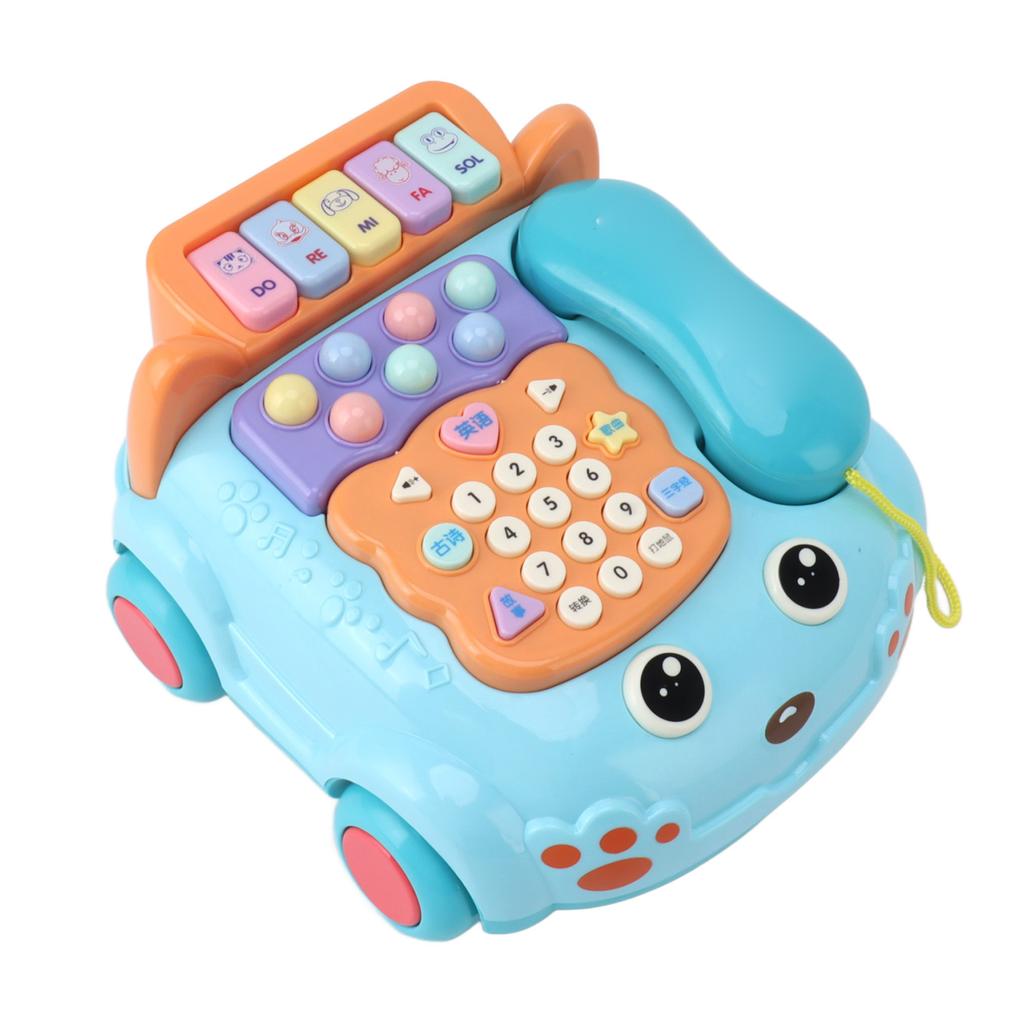 Baby Phone Toy Cartoon with Music Light Children Kids Pretend Phone Parent Child Interactive Educationcal Chinese English Bilingual Toy