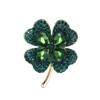 1PC módne brošne so zirkónom ďatelina pre ženy Zelená farba brošňa Pin Lady Jewelry Gift