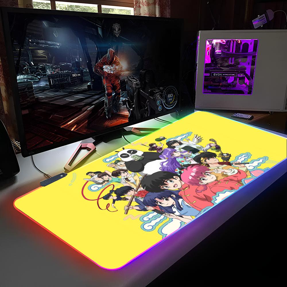 

Cartoon Ranma 1 2 Mouse Pad RGB Backlit Mouse Pad Laptop Mouse Pad Laptop Gamer Computer Desk Gaming Accessories RGB600x300x3mm