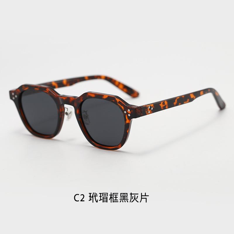 Vintage American style TR90Unique Punk Style Polygonal Polarized Sunglasses for Men, Street Style Trendy Sunglasses for Women
