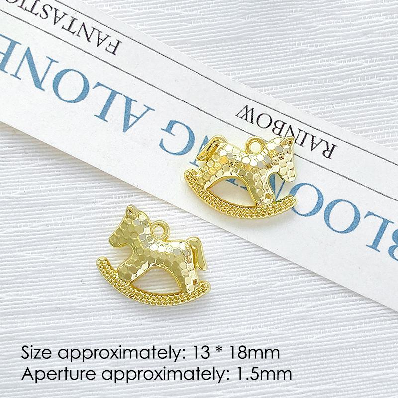 1Pcs Cute Simple Horse Animal Pendant Charms For Handmade Jewelry Making Necklace Earrings Bracelet Diy Accessories Supplies