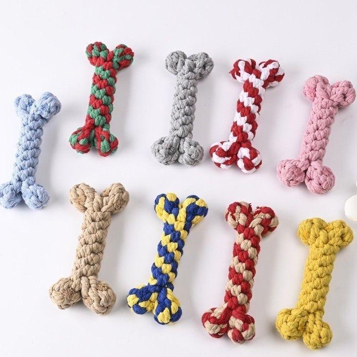 Bite-Resistant Interactive Puppy Knot Toy for Teeth Cleaning and Training