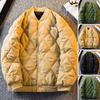Herrbomberjacka Quiltad Varsity Basebolljacka Vinter Varm Vadderad Jacka Casual Lös Passform Ytterkläder för Dagligen Gata Arbete