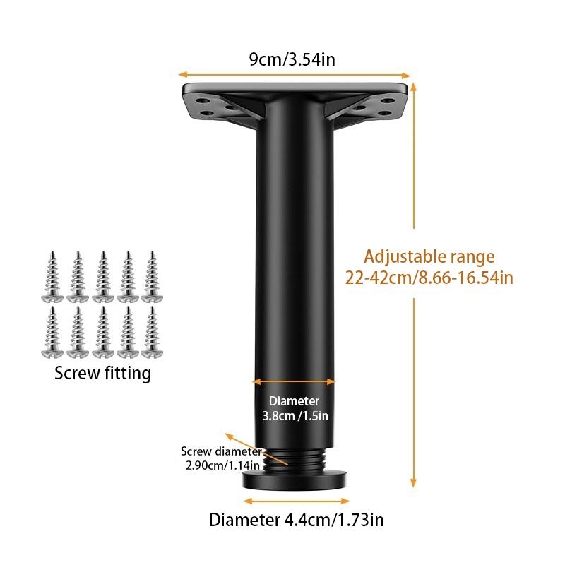1Pc Telescopic Adjustable Bed Beam Support Foot Reinforced Plastic Furniture Sofa Leg Bed Bottom Load Bearing Bracket