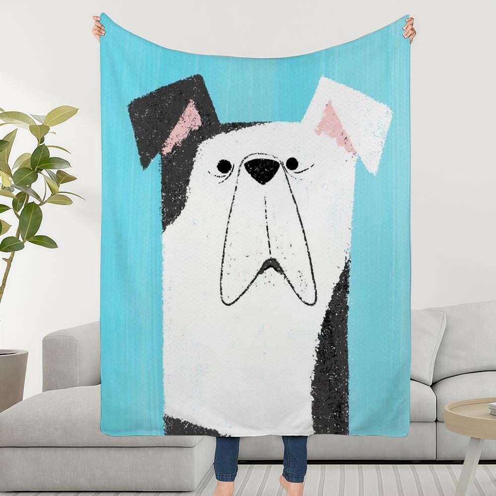 Blanket Dog Throw Super Cosy Plush Living Cute Room Sofa Couch Childish Birthday Puppy Gifts