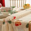 American Christmas Tablecloth Decoration Red Tablecloth, Coffee Table Table Mat Premium Dining Table Cloth