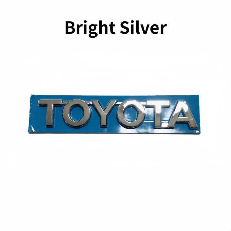 3D Black Silver Car Trunk Tail Sticker Emblem Badge Decals Decoration For Toyota Corolla Camry Yaris Chr Auris RAV4 Hilux Logo