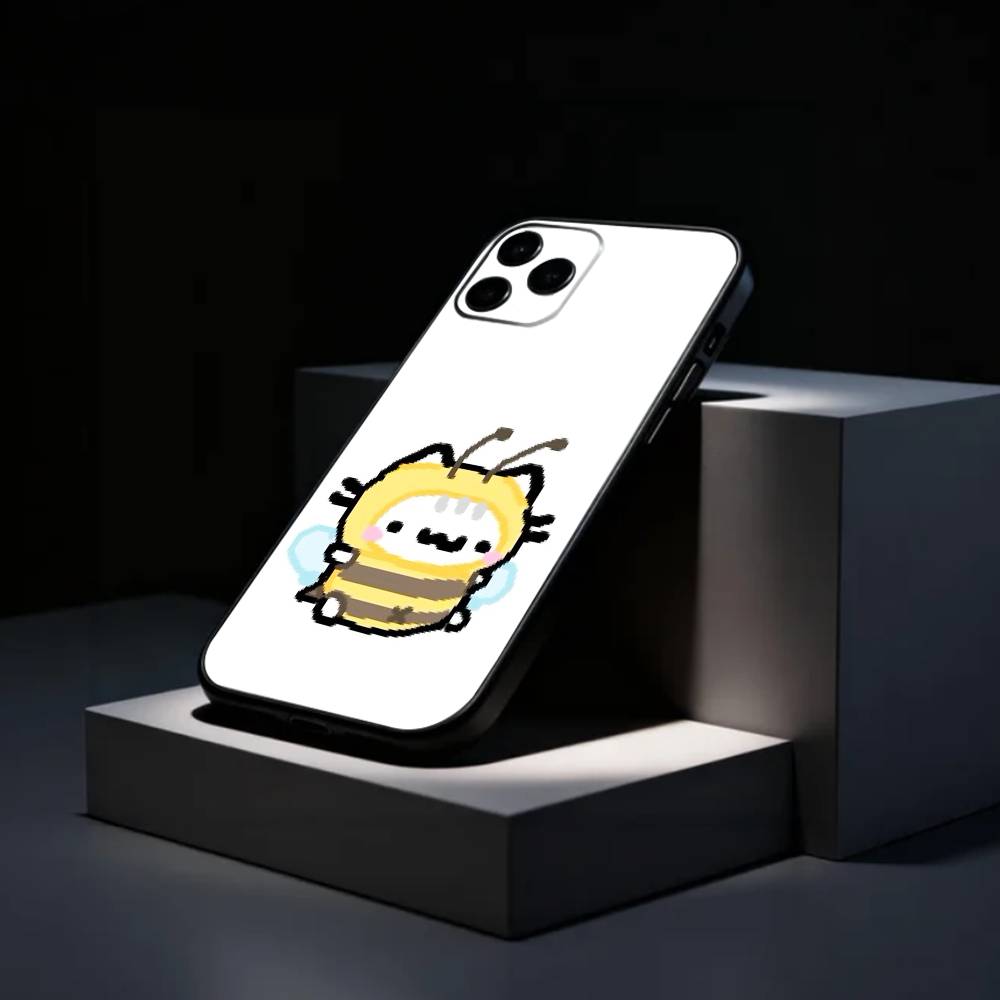 Cute B-Basil L-Leaf Cat Cartoon Phone Case Silicone Soft For IPhone 17 16 15 14 13 12 11 X XR Plus Pro Max Plus iPhone17