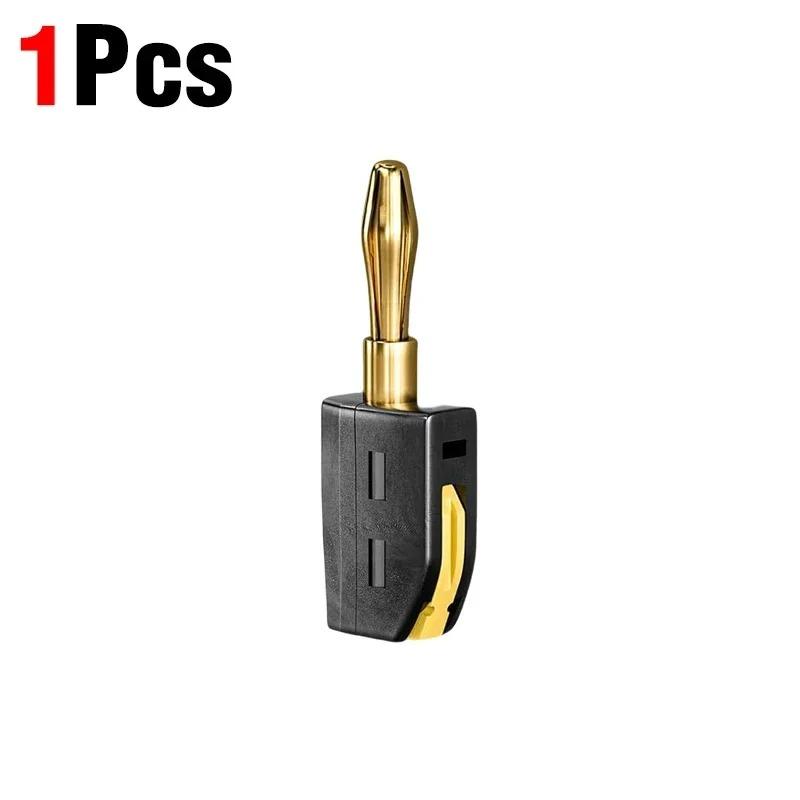 Audio Adapter Banana Plug No Solder Quick Connection Banana Plug Suitable for High Power Devices with 32A Current Capacity and Gold Plated Contact