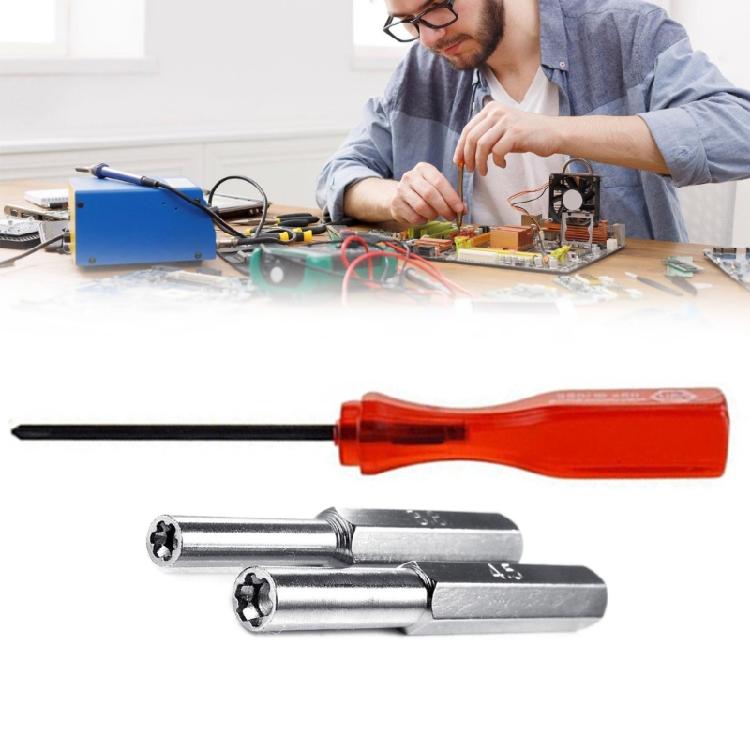 Portable Ergonomic Retro Gaming Tool 3Piece Antislip Screwdriver Suitable for Console Hardware Fixing Memory Card Access