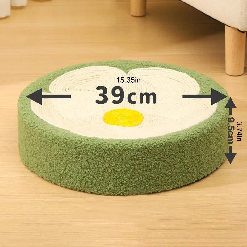 Two-in-one Cat Scratching Bed & Scratching Board Hemp Rope Braid Plush Pet Bed Cat Exclusive Bed