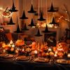 Ghost Pumpkin Bat Decor Accessories 12Pcs Halloween Witch Hat Hanging Ornaments Paper Banner Decorations Decorative Ornaments Spooky Party