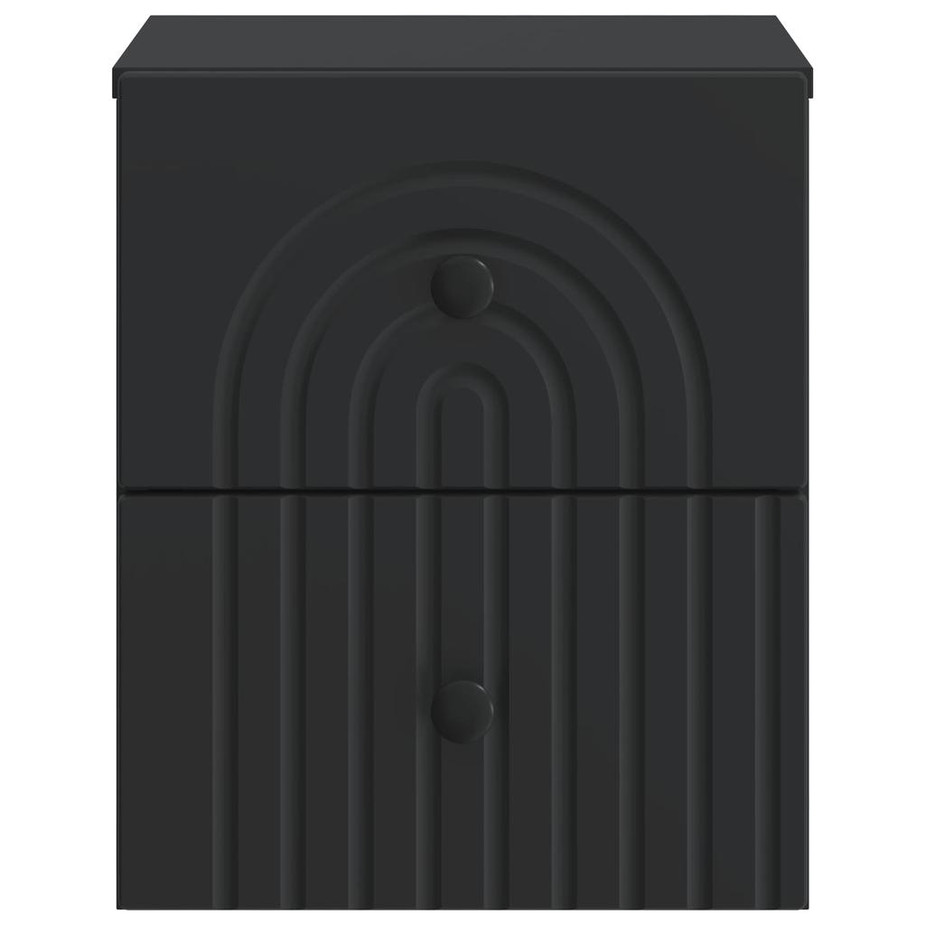 Wall Mounted Nightstand Black 33 X 34.5 X 40 Cm