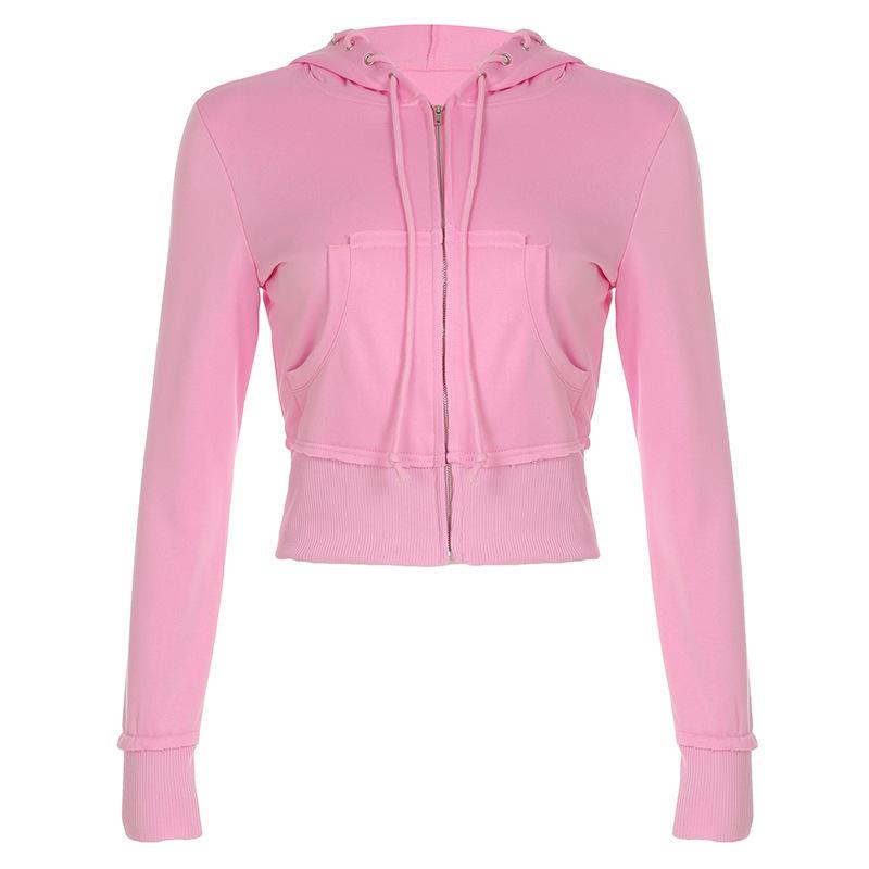 Set con felpa casual color block e pantaloni in maglia da donna Street Style 2025 per Primavera e Autunno
