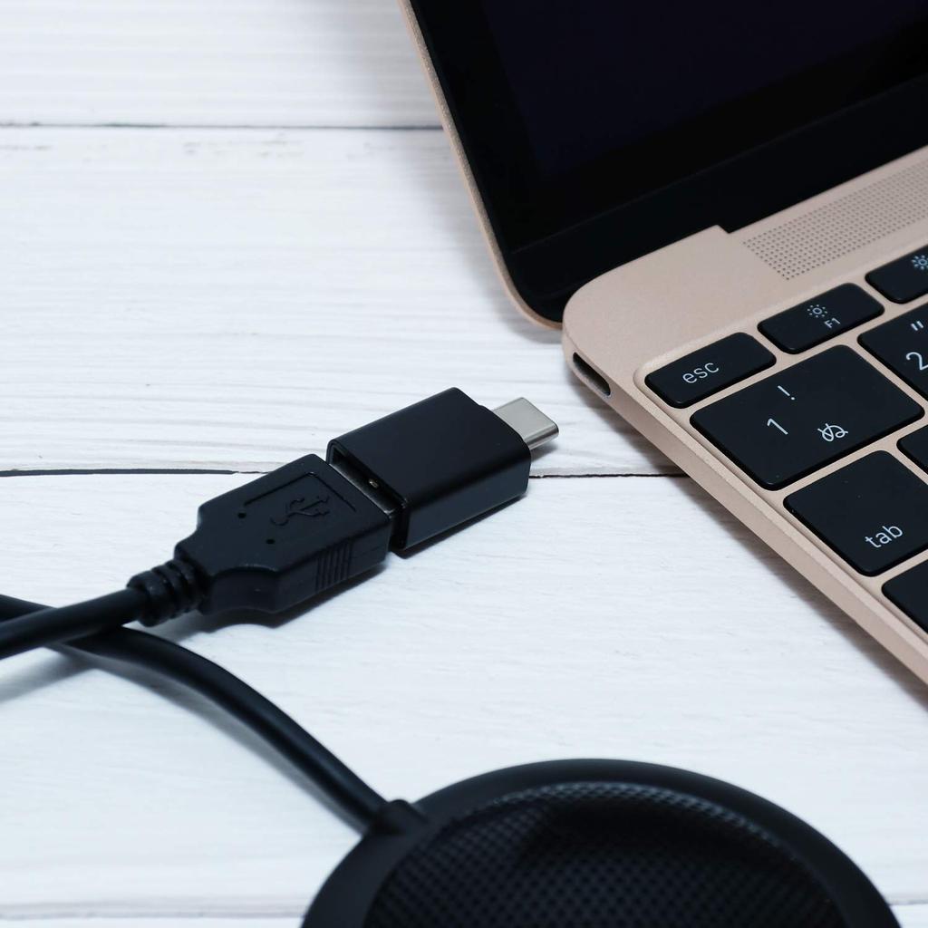 Miyoshi USB Digital Flat Omnidirectional Compatible with Microphone, Type, Windows/MacOS, ZUMF-03/BK