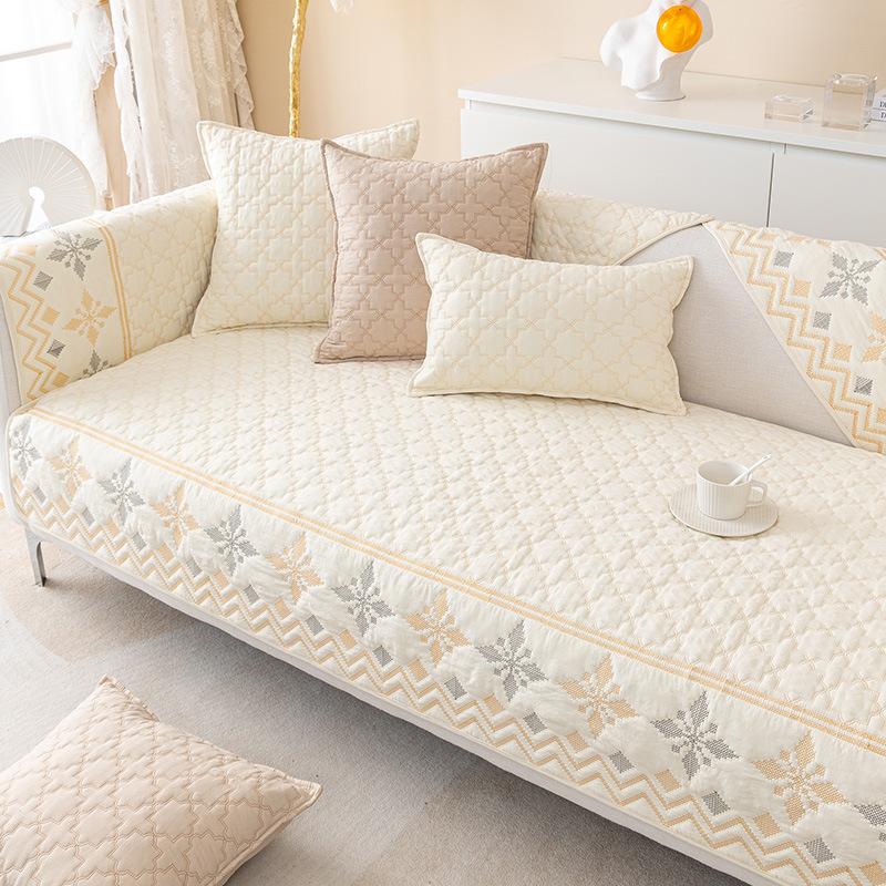 

Скандинавская подушка для дивана из чистого хлопка, простая современная четырехсезонная универсальная нескользящая тканевая подушка для сиденья, кожаный чехол для дивана, тканевое полотенце 90*240cm