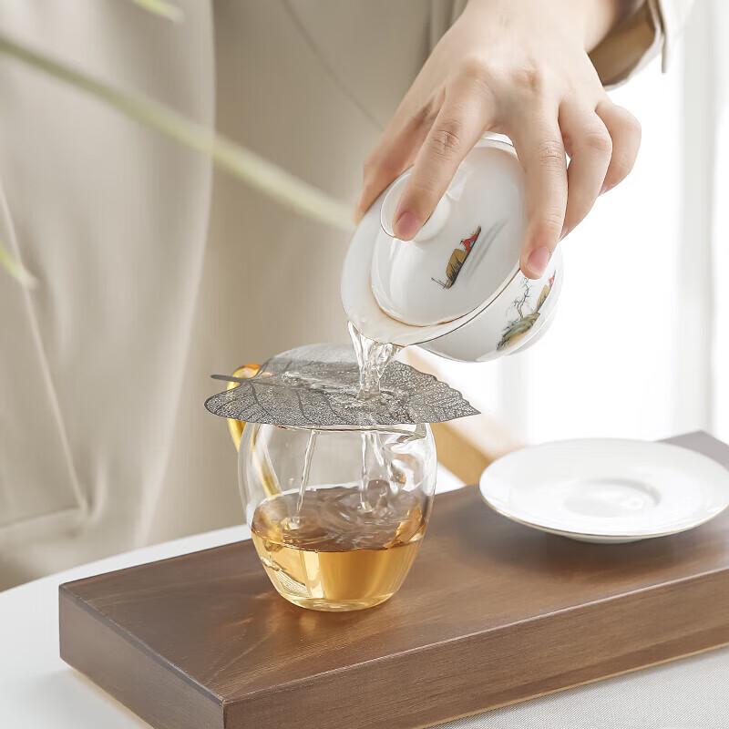 Elegant 7-Piece Mutton-fat Jade Ceramic Tea Set