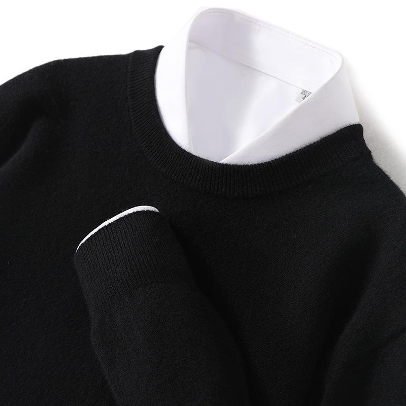 Cashmere Sweater Men'S 100 Pure Wool Knitted Sweater Round Neck Autumn And Winter Cashmere Sweater Line