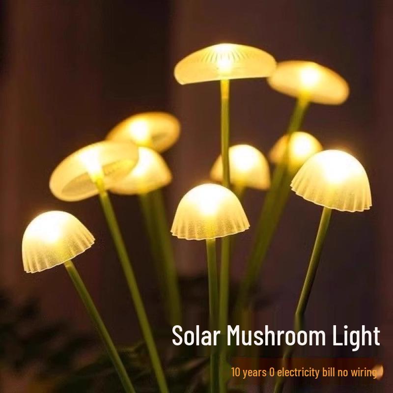 Waterproof Solar LED Mushroom Garden Lawn Light