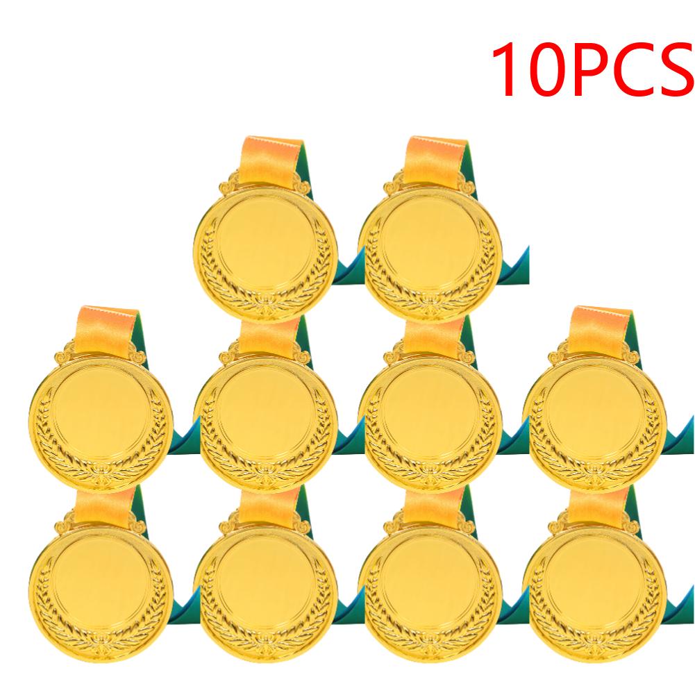 5-20PCS 2 Inches Gold Silver Bronze Prize with Neck Ribbon 1st 2nd 3rd Prize Medal Round for Kids School Sports Meeting