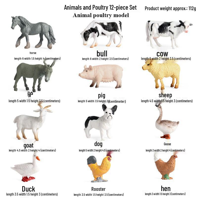 Wildlife Simulation Set: Gray Wolf, Hedgehog, Red Fox, Tree Frog, Wild Boar, Chipmunk, White-tailed Deer - Perfect Christmas Gift