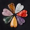 1PC Design Long Heart Stone Pendant Natural Crystal Arrowhead Hearts Amethyst Charms Making DIY Necklace Earrings Jewelry Decor CDN