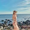 Hepburn Bow Ribbon Sun Hat Women'S Straw Hat Bucket Hat Color Sunscreen Sun Hat Beach Hat