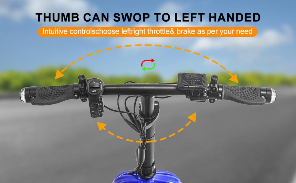 Přenosný skládací elektrický skútr červený, se 3 koly, dvěma motory