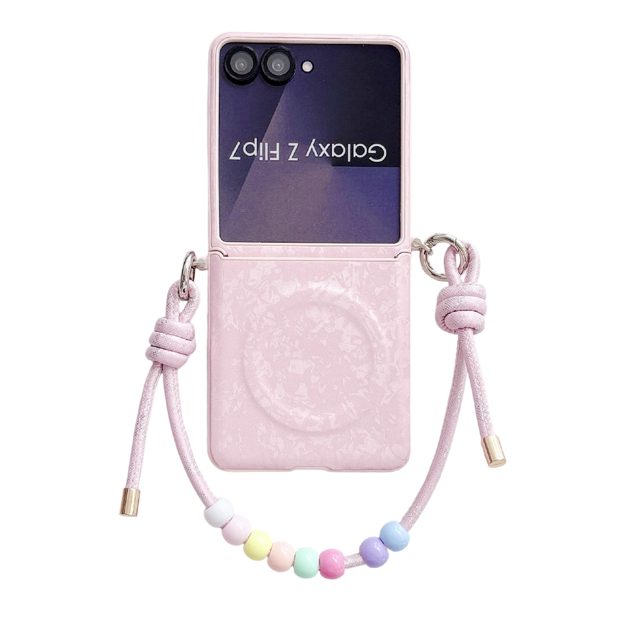 

Dopamine Color Palette for Magsafe Magnetic Hinge Protection Wrist Strap Phone Case for Samsung Galaxy Z Flip 7 FE 6 5 5G Cover Galaxy Z Flip5 рожевий