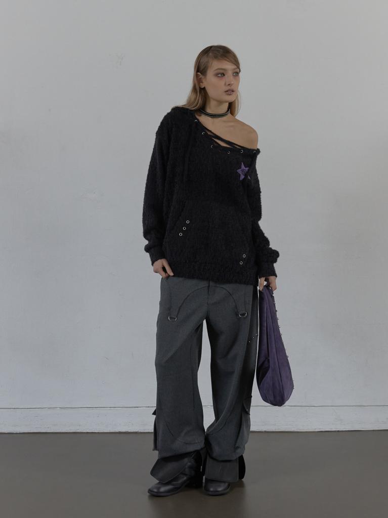 SETUP-EXE Western Studded Slacks / Charcoal