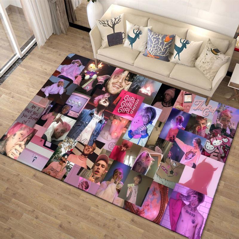 Lil Peep Carpet Rug for Living Room Bedroom Home Sofa Decoration,Kids play Non-slip Floor Mat