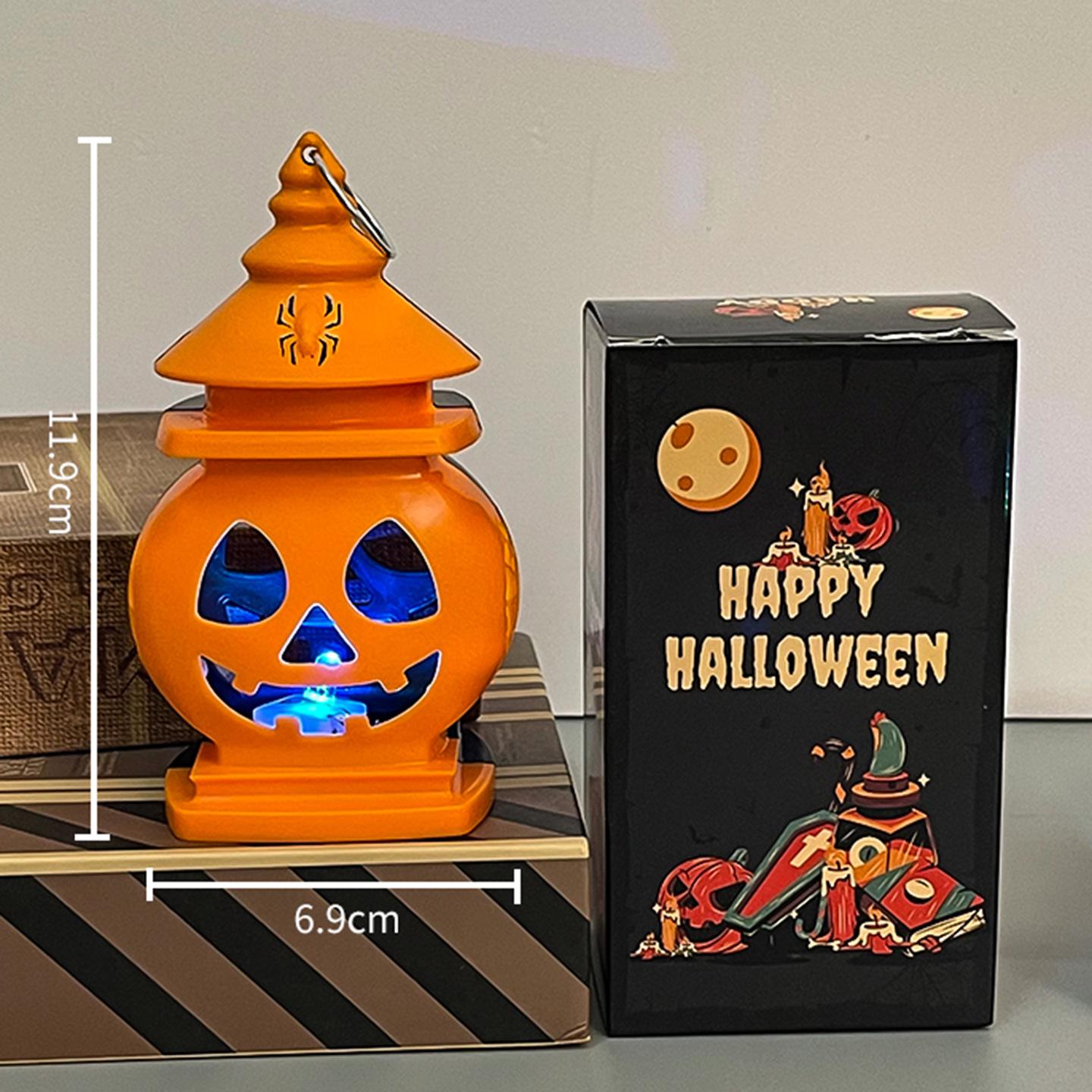 Children s Handheld Pumpkin Castle Lantern - Halloween Atmosphere Decoration