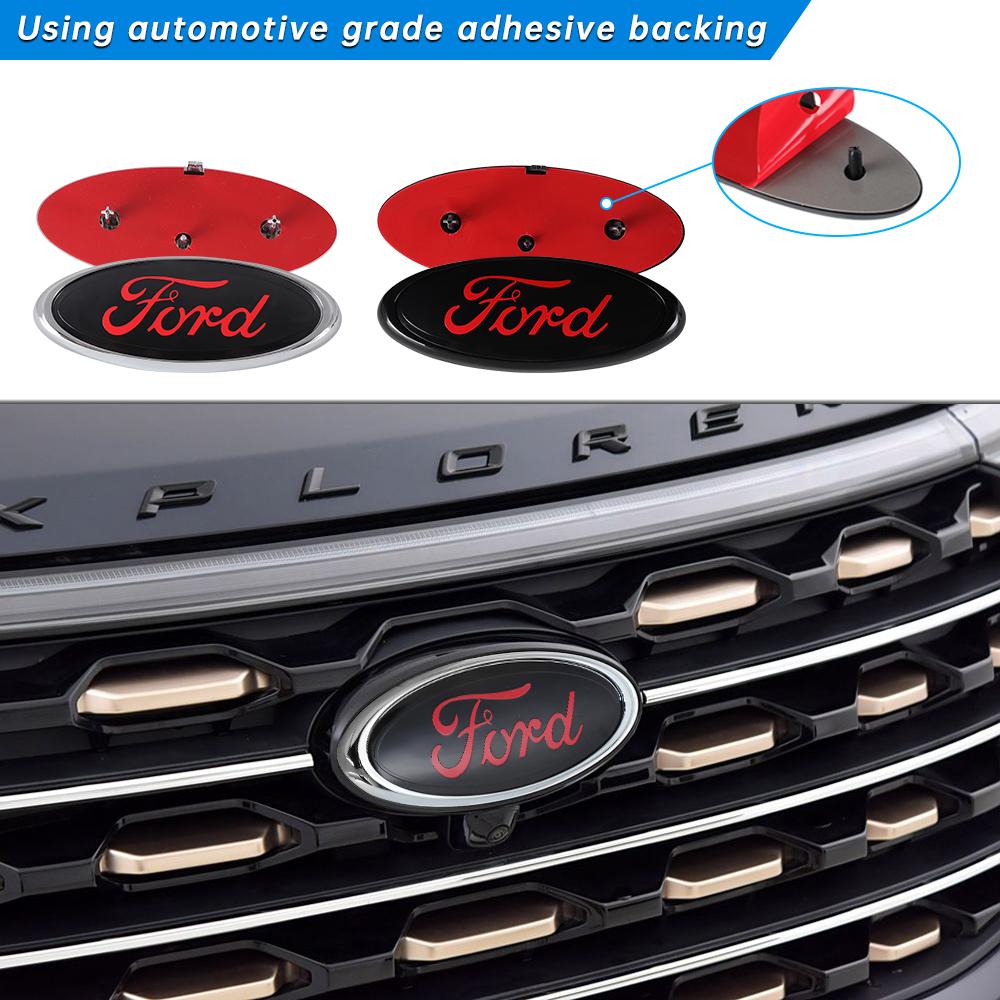 14.5cm Car Front Badge Emblem Replacement Accessories For Ford ST Fiesta Focus Mk2 3 4 Edition Mondeo Fusion Ecosport Ranger