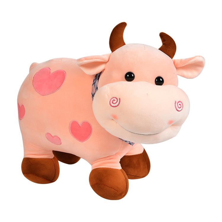 Plush Cow Toy With Soft Short Pile Material For Kids And Giftgiving