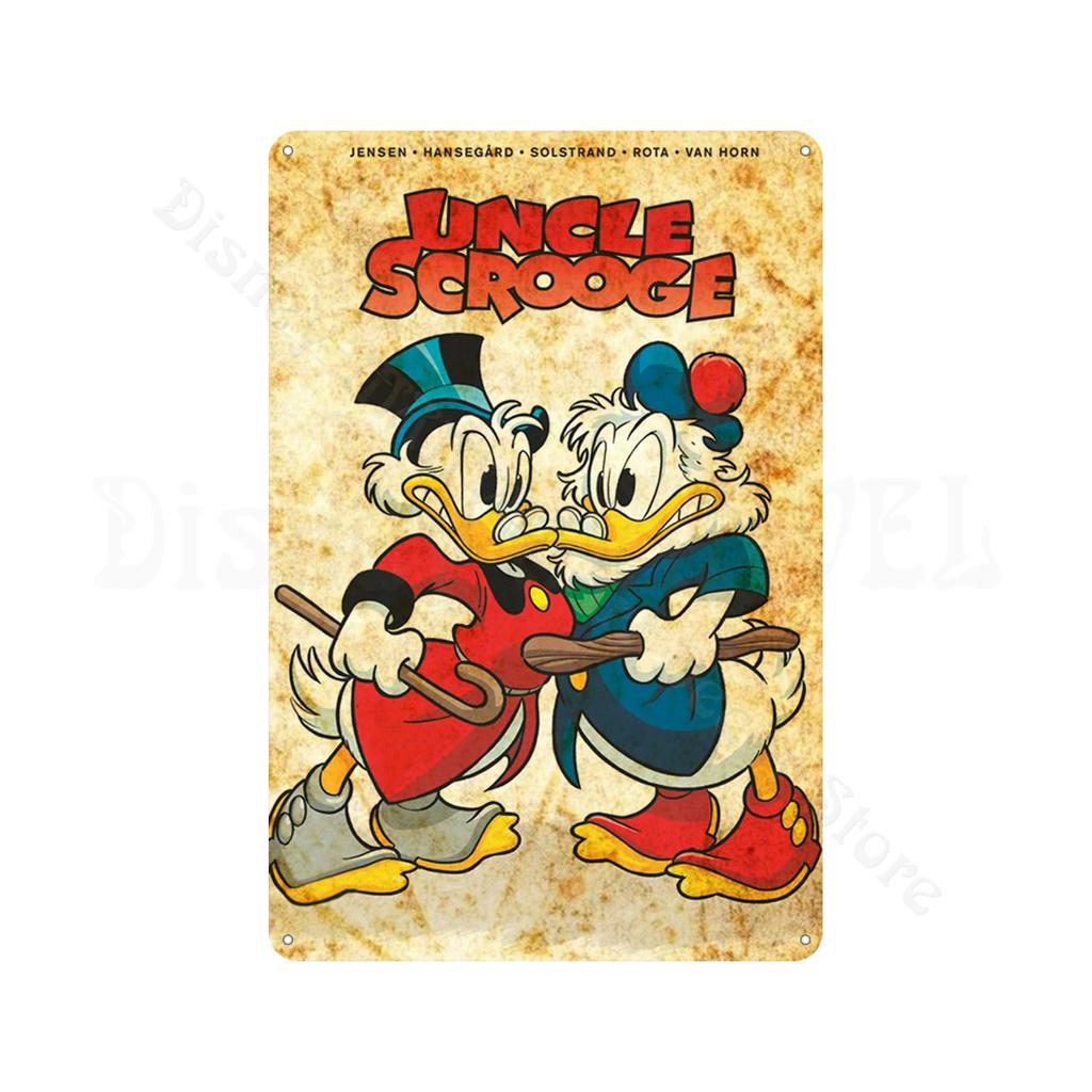 Retro Metal Tin Sign Donald Duck Tin Plaque Metal Poster Cartoon Tin Plate Metal Sign For Man Cave Club Decoration