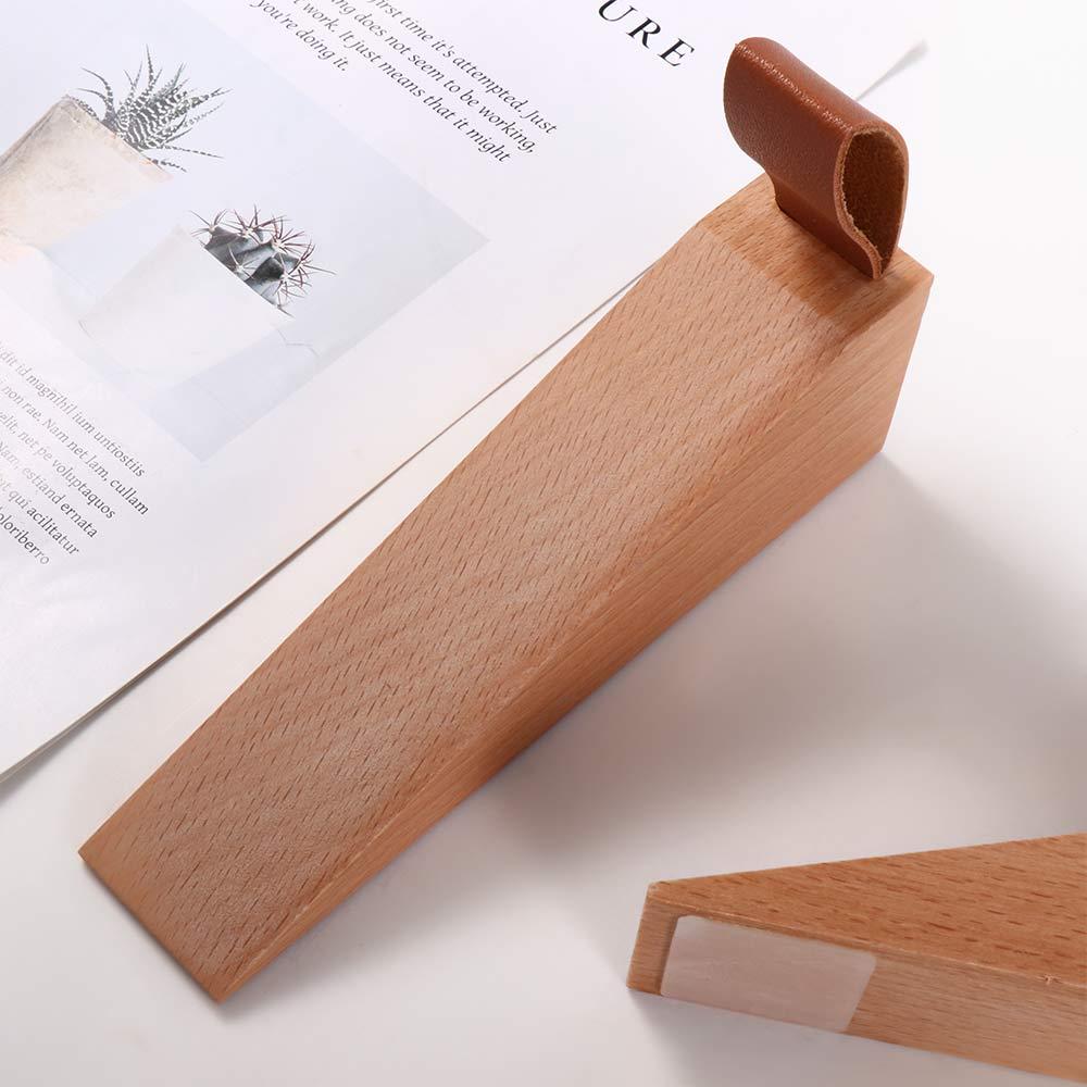 Solid Wood Anti-collision Nail-free For Store Dorm Gate Decor Triangular Wedges Wall Protector Door Stopper Non-Slip Stoper