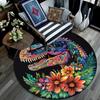 Colorful Dinosaur Round Area Rug,Carpet Rug for Living Room Bedroom Sofa Playroom Decor,Non-slip Floor Mat