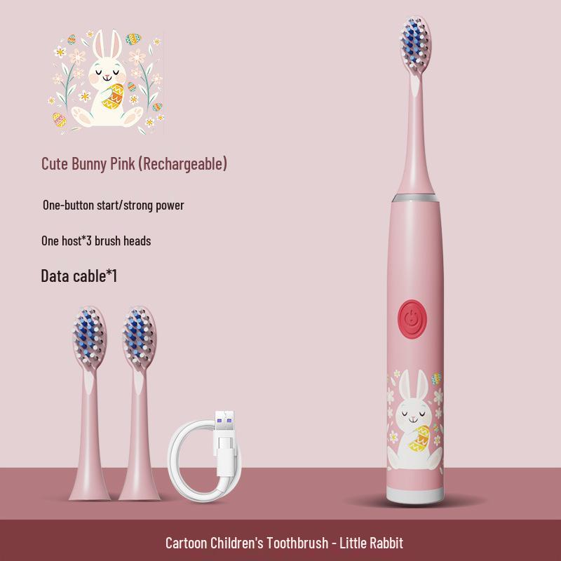 Kids' Rechargeable Sonic Electric Toothbrush & Water Flosser with Soft Bristles