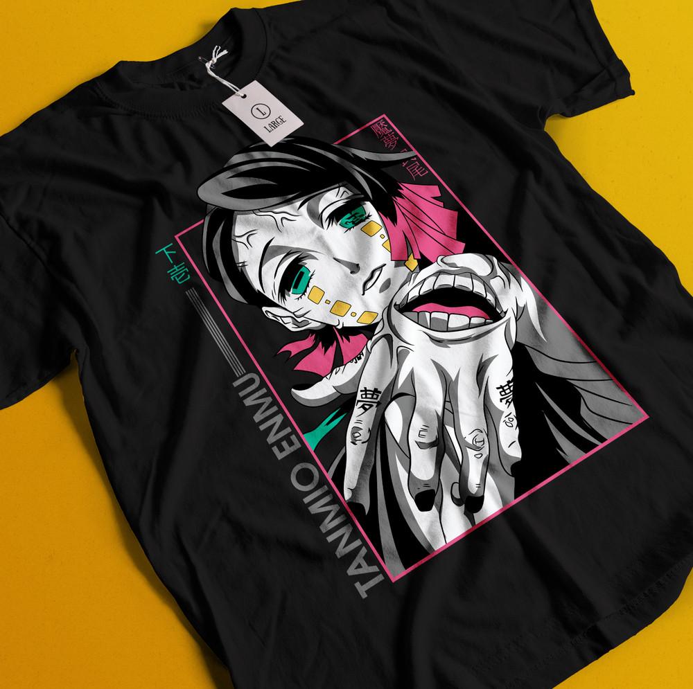 

Demon Slayer Shirt Enmu Lower Moon 1 Tshirt Zenitsu T-Shirt Muzan Tanjiro Akaza 4XL