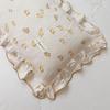 Small Floral Ruffle Lace Double Layer Cotton Gauze Pillowcase for Kindergarten