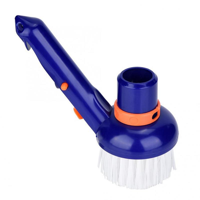 A84E-Corner Vacuum Brush With Adjustable Ring, Connects To 1 1/2Inch Hoses And 1 1/4Inch Telescopic Poles, For Swimming Pools