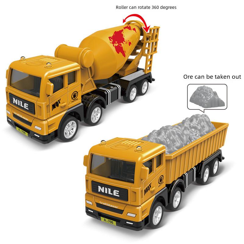 Plastic Mixer Excavator Truck Construction Vehicle Children Inertia Car Toy