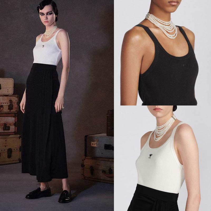 

Comfortable Bee Logo Women s Camisole with Letter Embroidery M грязно-белый