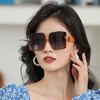 High Definition Polarized Sunglasses Fashion High Sense Large Frame Glasses Square Sunglasses 9136