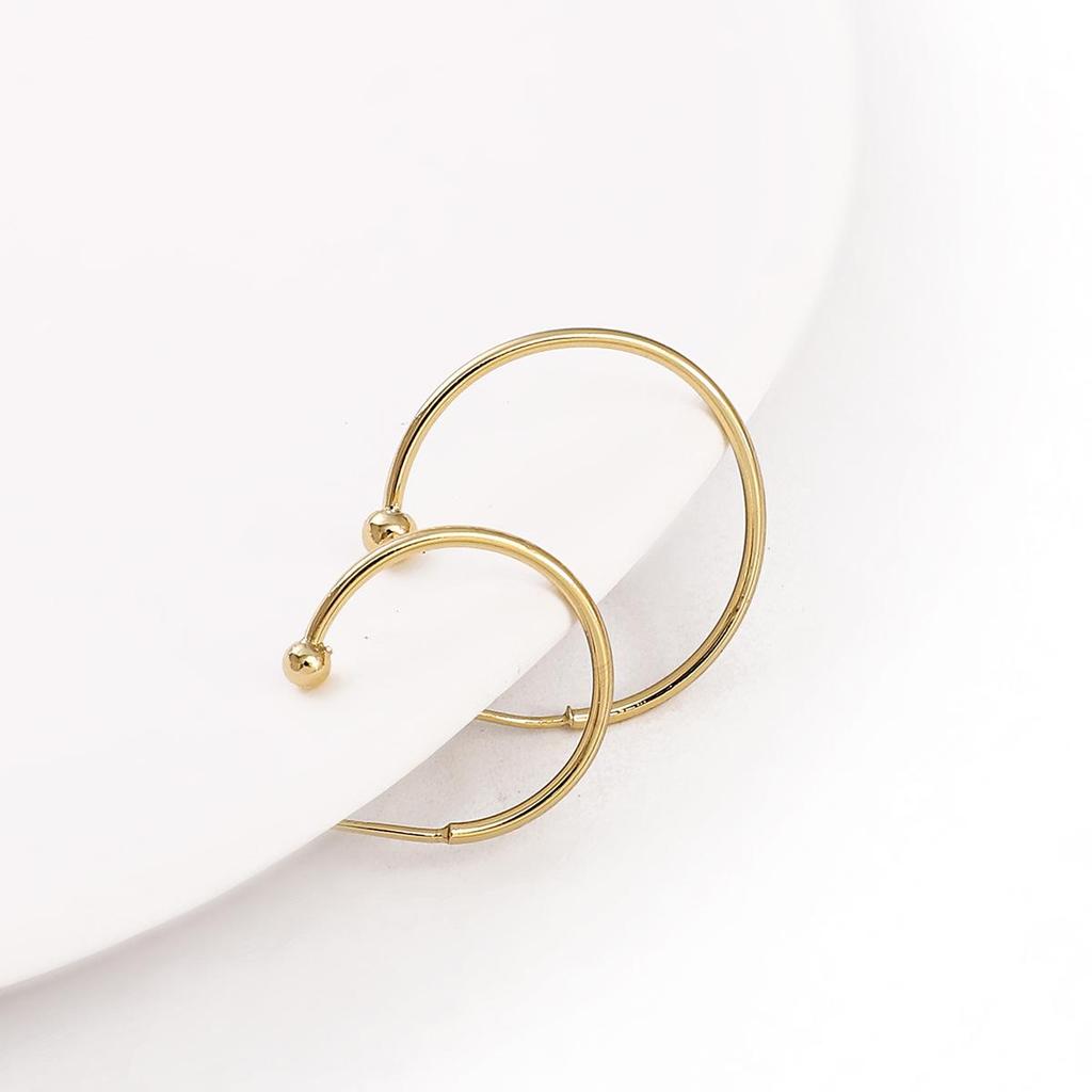 Copper C-shaped Burnt Imitation Needle Semi-circular Earrings For DIY Jewelry Making Craft Accessories